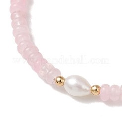 Эластичные браслеты для женщин из натуральных драгоценных камней и культивированного пресноводного жемчуга&nbsp;BJEW-JB13473