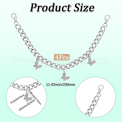 Сплав горный хрусталь бабочка подвески цепи ремень сапог&nbsp;AJEW-WH20048-21P