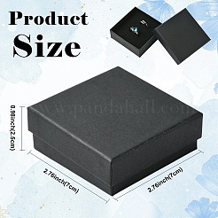 12 шт. квадратные картонные коробки для колец&nbsp;CON-YW0001-67