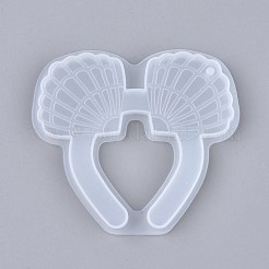Силиконовые Молды для подвески в форме гребешка&nbsp;X-DIY-I036-21