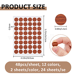 24 лист самоклеящихся ПВХ-наклеек для отверстий под винты&nbsp;DIY-FH0010-35