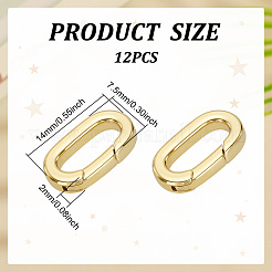 12 шт. латунные пружинные кольца-затворы&nbsp;KK-ME0003-51
