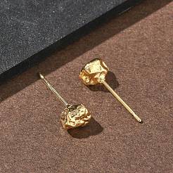 Серьги-гвоздики из латуни Nuggets&nbsp;EJEW-F403-01G