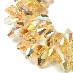 Прозрачные стеклянные бусины гальваническим пряди&nbsp;GLAA-K064-06A-HP01