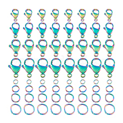 Застежки-карабины из нержавеющей стали 304 с открытыми соединительными кольцами&nbsp;STAS-PH0005-98