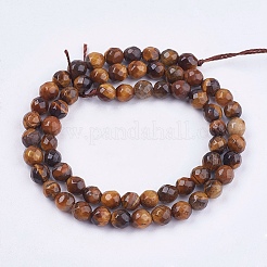 Естественно тигровый глаз круглый шарик нити&nbsp;LS-G-R203-6mm