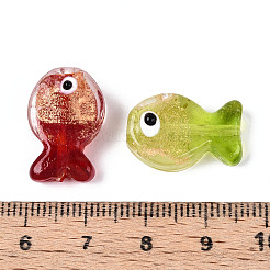 Ручной золотой фольги стекло бисер нитей&nbsp;FOIL-N032-01