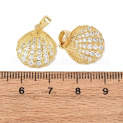 Латунные микропаве прозрачные подвески с фианитом&nbsp;KK-G543-09G-02