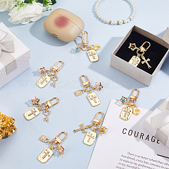 8 шт. 4 стиля подвески из сплава со стразами&nbsp;HJEW-NB00323