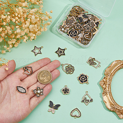 48шт 12 стиля подвески из сплава с эмалью&nbsp;FIND-DC0007-80