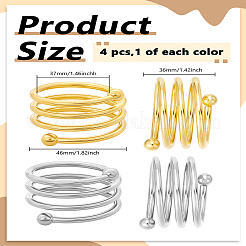 4 шт. 2-х цветные железные кольца для салфеток&nbsp;AJEW-LP0002-74