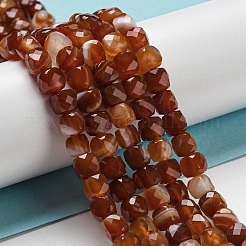 Натуральный полосатый агат / полосатые агатовые бусы&nbsp;G-G005-B02-01