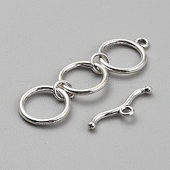 Тибетский стиль сплава цинка тумблеры застежками&nbsp;TIBE-WH0004-17AS