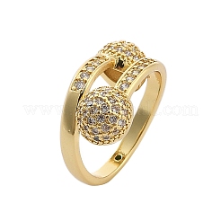 Открытые манжеты из латуни с микропаве и цирконием для женщин&nbsp;LS-RJEW-F171-02G