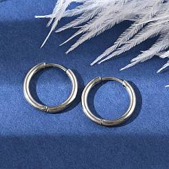 Серьги-кольца Huggie Hoop из нержавеющей стали 202&nbsp;EJEW-F111A-17mm-P