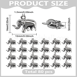 60 шт. подвески из нержавеющей стали 304&nbsp;STAS-LP0003-81
