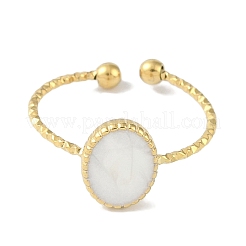 Ионное покрытие (ip) 304 нержавеющая сталь эмаль овальные манжеты пальцы кольца&nbsp;RJEW-L107-071G-01