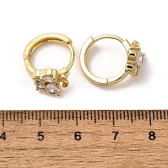 Серьги-кольца из латуни в форме бабочки&nbsp;EJEW-S256-04B-G