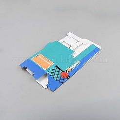 Красно-бумажные картонные шкатулки для драгоценностей&nbsp;AJEW-CJ0010-01A