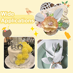 Искусственный лист из шелковой ткани ручной работы&nbsp;AJEW-WH20070-073D