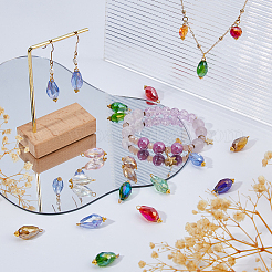 120шт 12 цвета подвески из гальванического стекла&nbsp;PALLOY-FH00172