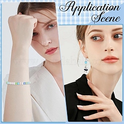 250шт 5 цвета прозрачные стеклянные бусины&nbsp;GLAA-YW0005-70