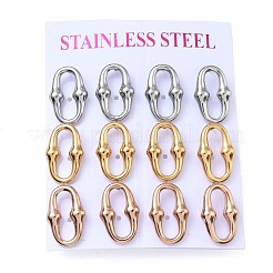 6 пара сережек-гвоздиков из нержавеющей стали 304&nbsp;EJEW-C180-01