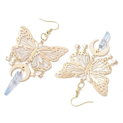 Серьги-подвески из натурального кварцевого кристалла&nbsp;EJEW-TA00588