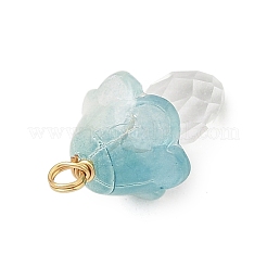 10 шт. двухцветные стеклянные подвески&nbsp;PALLOY-JF02963