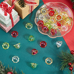 60 шт. 4-цветные акриловые колпачки для бусин с УФ-покрытием&nbsp;PACR-PA0001-12B