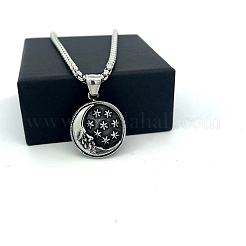 Мужской кулон в виде луны и звезды из нержавеющей стали 304 в стиле панк-винтаж.&nbsp;LK3922