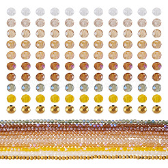 10 нить 10 цвета гальванические стеклянные бусины нити&nbsp;EGLA-TA0013-25