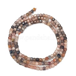 Нити из натуральных бусин из нескольких лунных камней&nbsp;LS-G-H003-A02-01