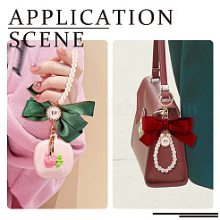 2шт 2 цвета золотой сплав и полиэстер и пластиковый брелок&nbsp;KEYC-TA0001-35B