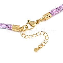 Изготовление ожерелий из круглого нейлонового хлопкового шнура диаметром 4 мм&nbsp;NJEW-C106-02G-11