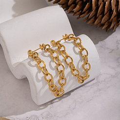 Серьги-гвоздики с цепочкой из нержавеющей стали 304 и кисточкой&nbsp;GP6296