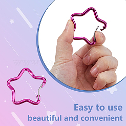 18 шт. двухцветные алюминиевые сплавные карабины для скалолазания&nbsp;DIY-DC0003-94