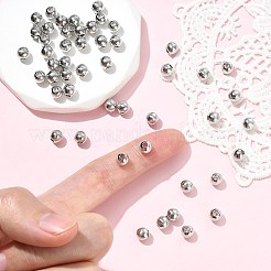 Латунные круглые бусины с текстурой&nbsp;XGRPCU672-298P