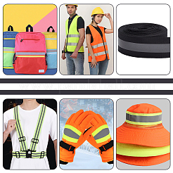 25м плоские светоотражающие полиэстеровые ленты&nbsp;OCOR-BC0006-17C