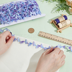 12.5 ярд полиэстеровых кружевных лент с бабочками&nbsp;SRIB-ME0001-24