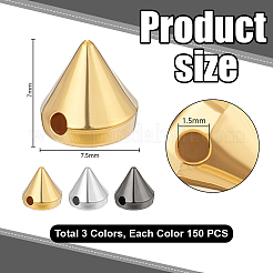 450 шт. 3-х цветные шипы из смолы с винтовой фиксацией&nbsp;RESI-PH0002-52
