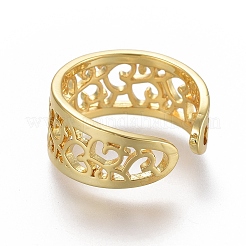 Регулируемые латунные кольца на мыске&nbsp;LS-RJEW-EE0002-17G