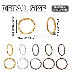 250 шт. 5-х цветные литые соединительные кольца&nbsp;FIND-CD0001-11