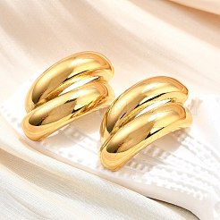 Серьги-гвоздики из нержавеющей стали 304 с ионным покрытием (IP)&nbsp;LS-EJEW-G395-01G