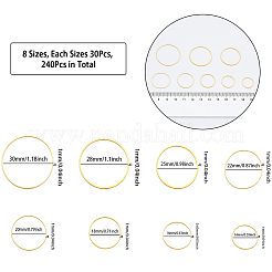 240шт 8 стильных латунных соединительных кольца&nbsp;FIND-CA0006-05G