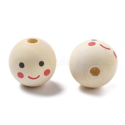 Печатные деревянные европейские бусины схима&nbsp;WOOD-G023-14C