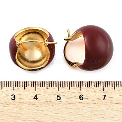 Серьги-кольца из латуни и эмали для женщин&nbsp;EJEW-U055-09G