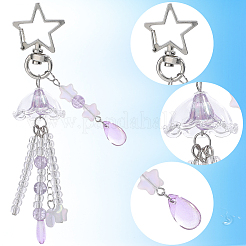 6 шт. 6 стиля подвеска из акрила и стекла в виде капли&nbsp;HJEW-SC00144