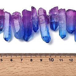 Нити из двухцветных бусин из натурального кварца&nbsp;G-Z131-K01-04