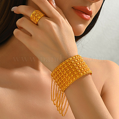 Комплекты из широких колец-манжет и браслетов из винтажного сплава для женщин&nbsp;QM1838